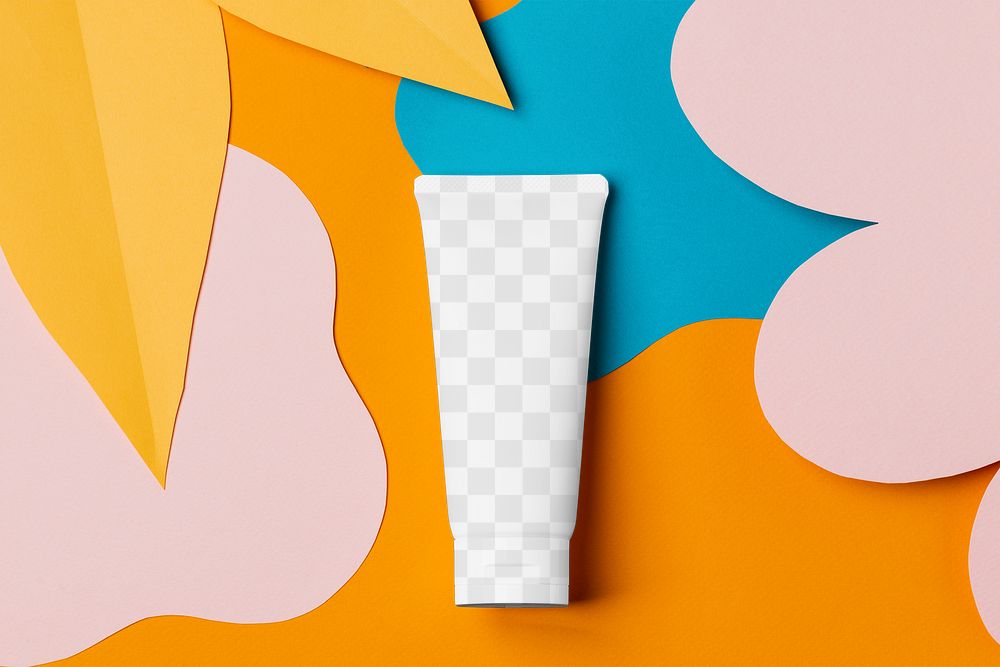 Sunscreen tube png mockup, summer beauty product