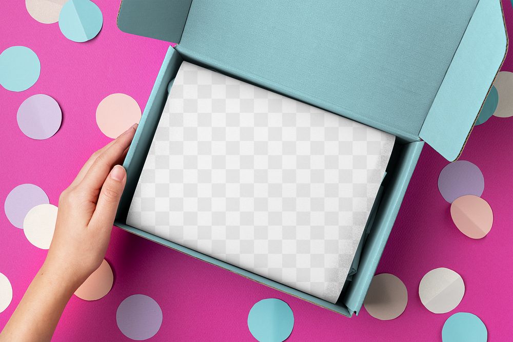 Kraft box png mockup, packaging delivery for small business