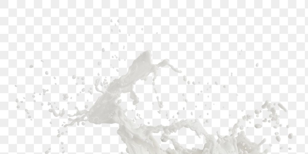 Milk splashes design element