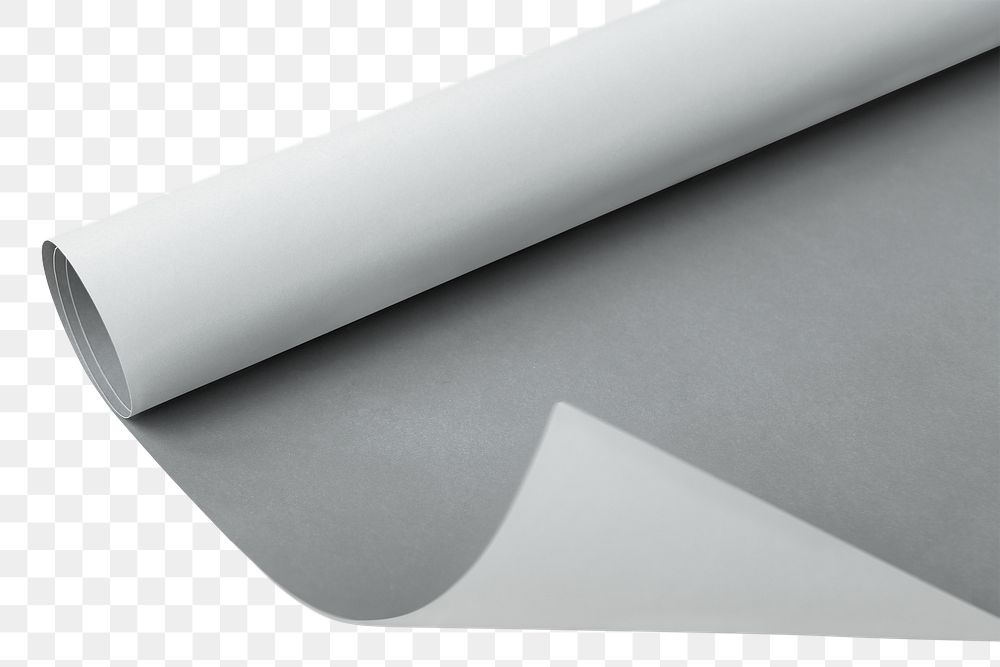 Gray chart rolled paper design element