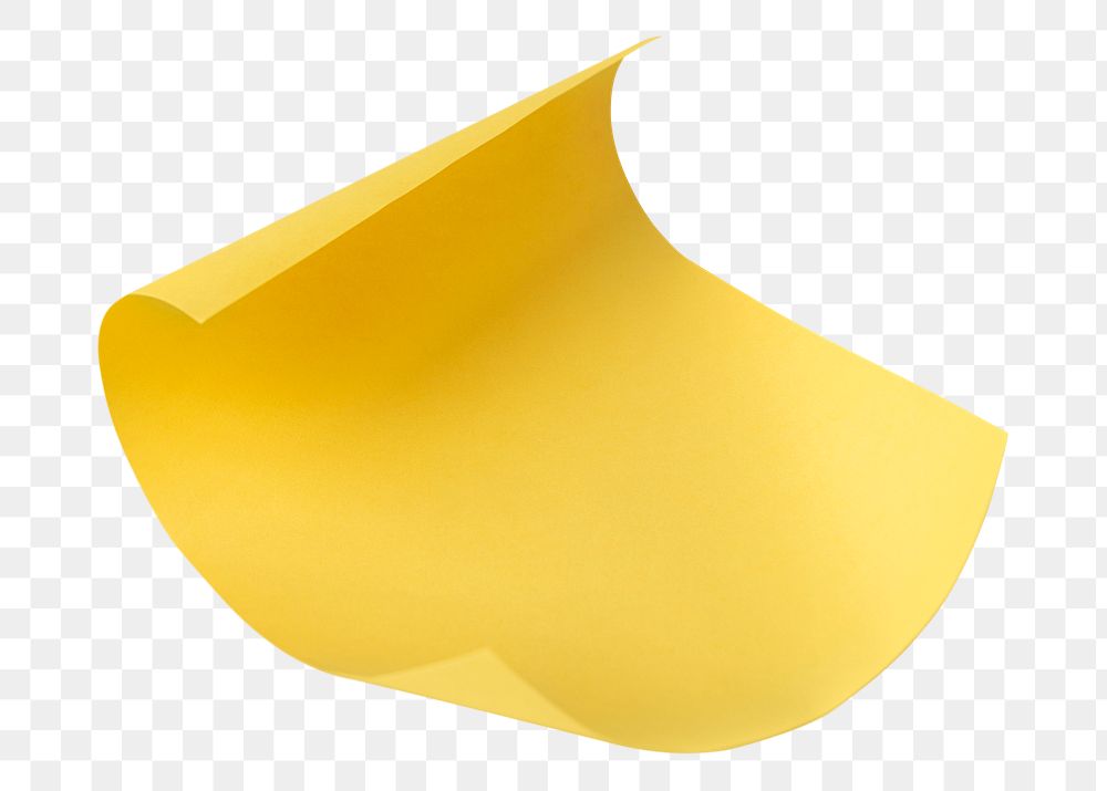 Yellow curled chart paper design element