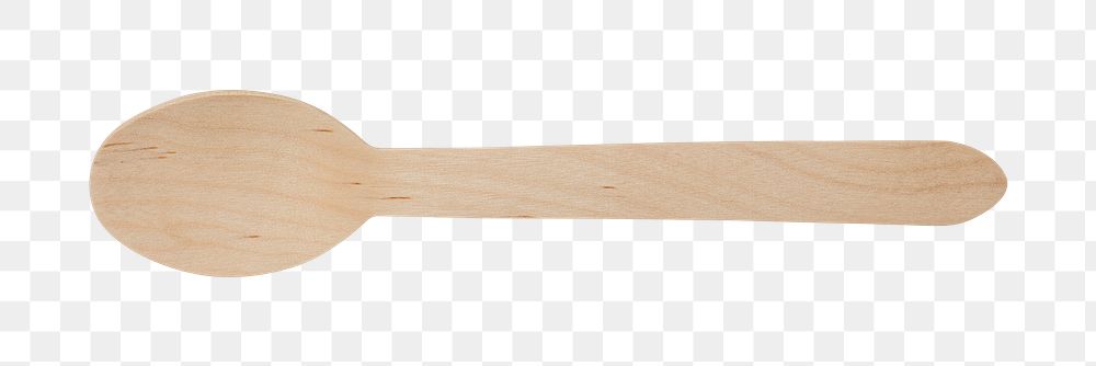 Natural wooden spoon design element