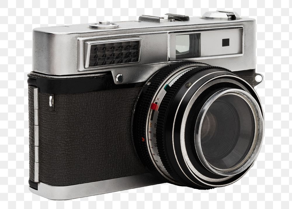 Retro analog camera design element 