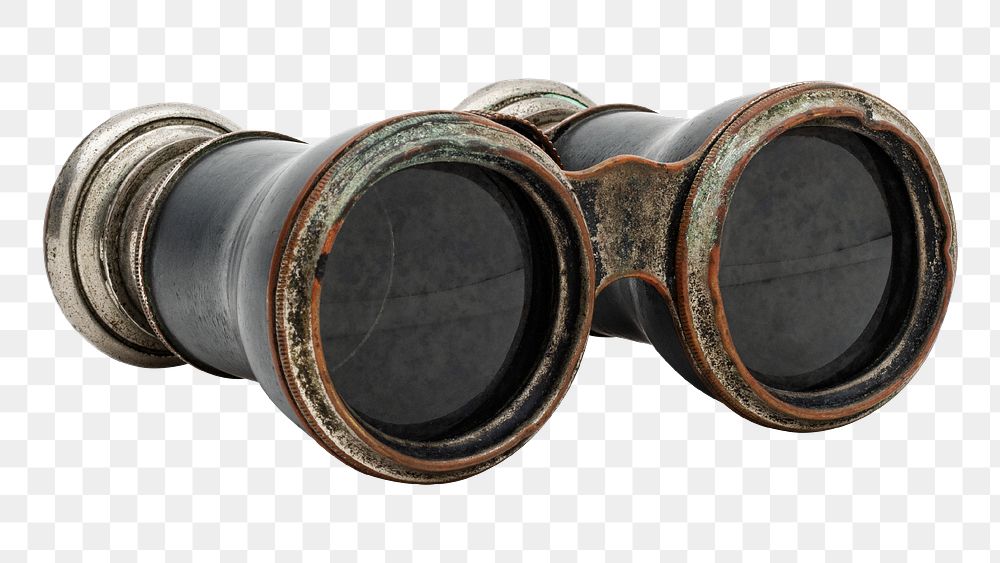 Retro rusty binoculars design element 