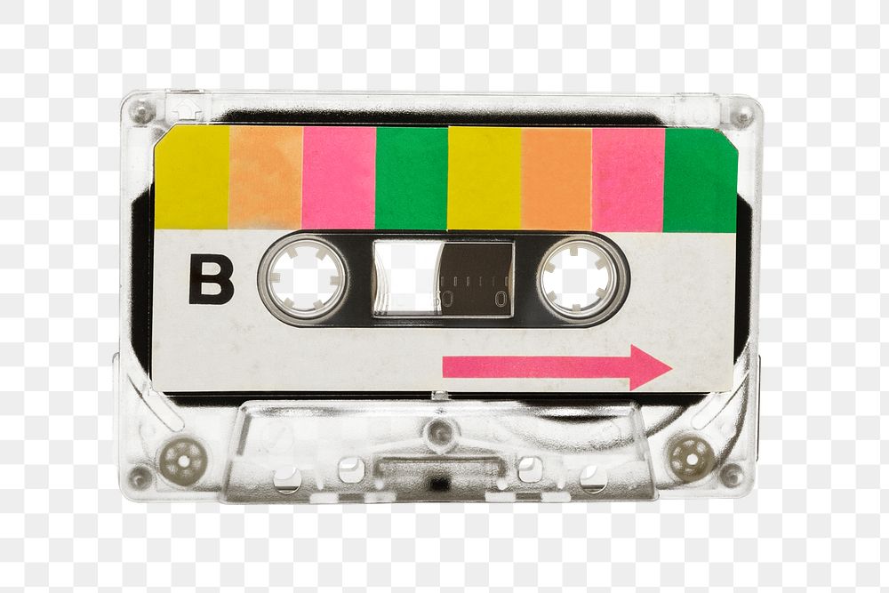 Old cassette tape design element