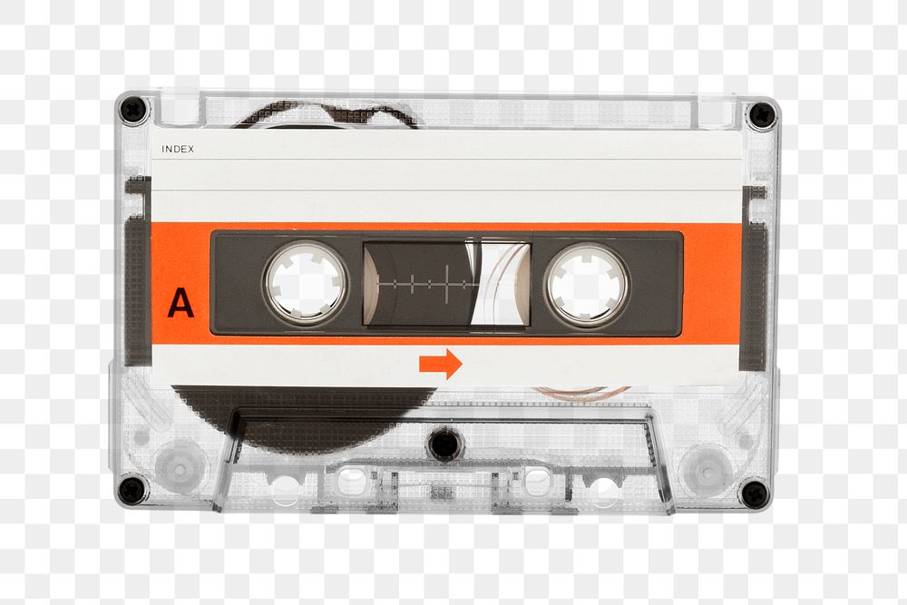 Old cassette tape design element