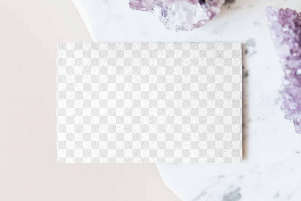 Card on marble countertop transparent png 