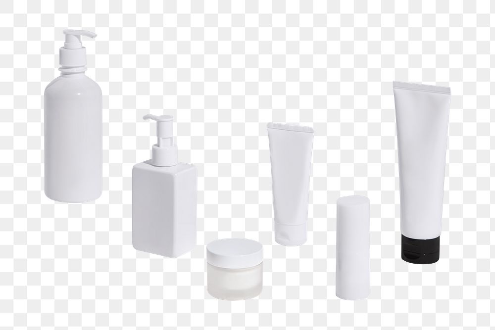 White beauty products packaging design element