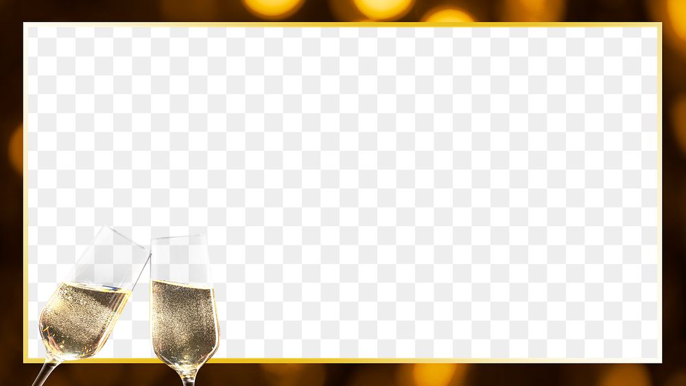 Bokeh frame png decorated with flutes 