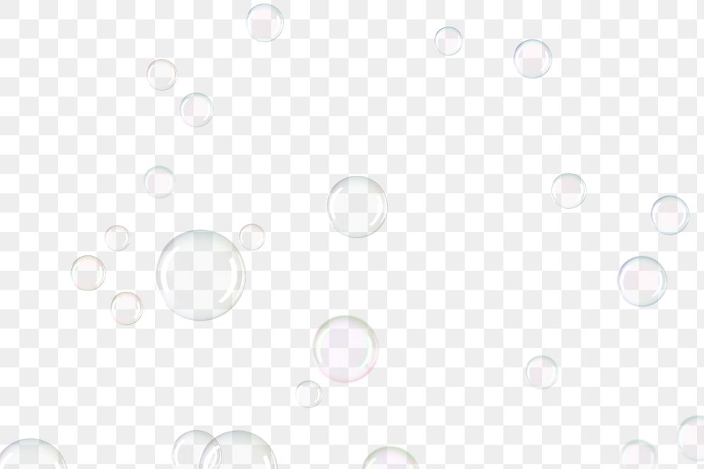 Transparent soap bubble pattern design element