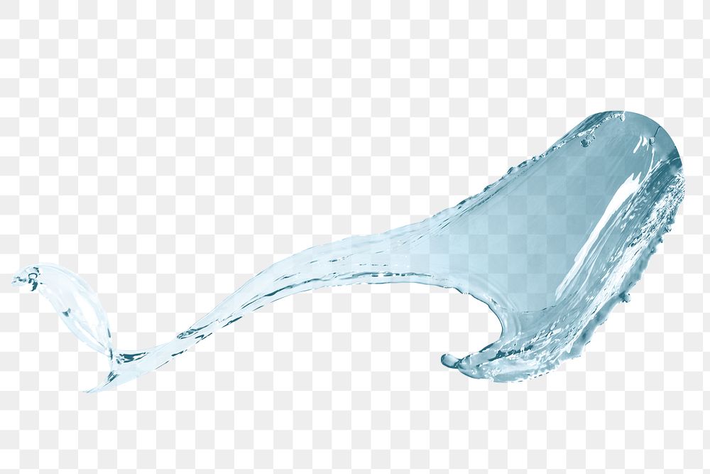 Blue water splash design element