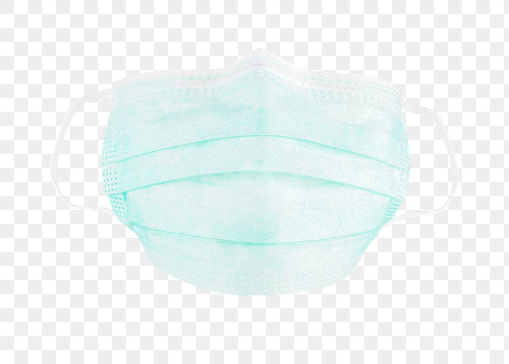 Green disposable surgical face mask design element