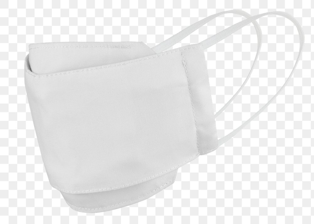 White protective cloth mask design element