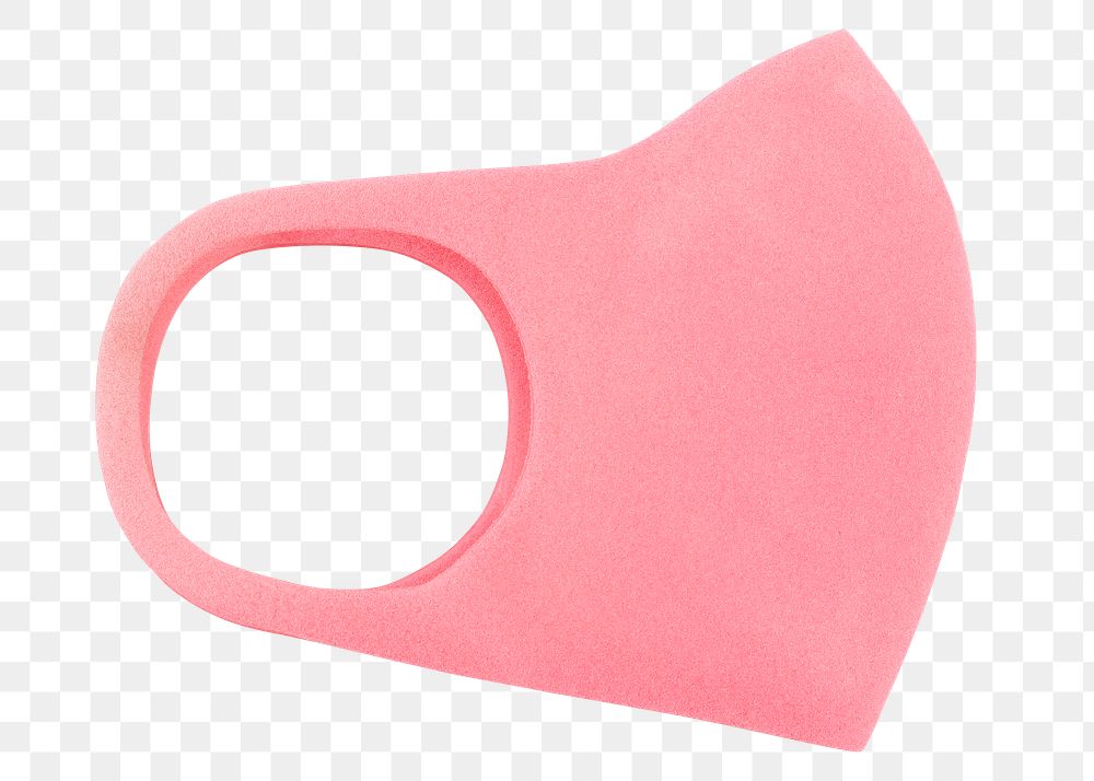Pink soft Polyurethane foam face mask design element