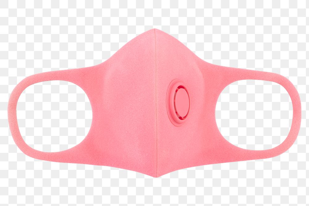 Pink foam mask with valve design element