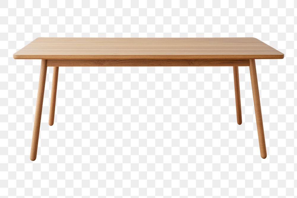 Brown wooden table design element