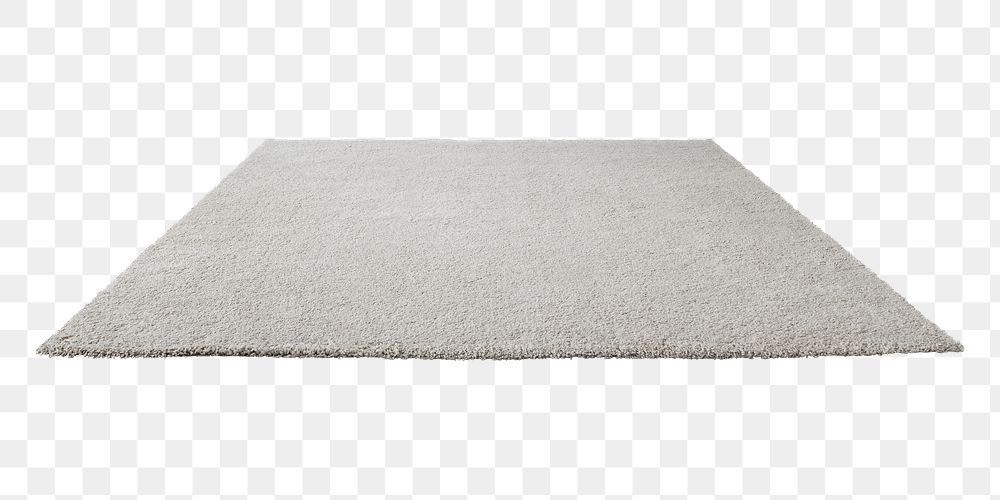 Gray fluffy floor carpet design element