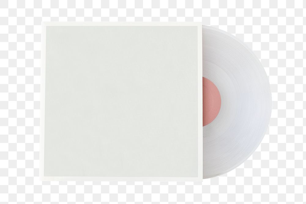White vinyl record design element