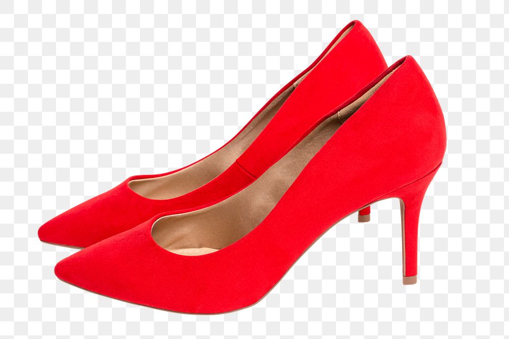 Png red high heels mockup women’s shoes fashion