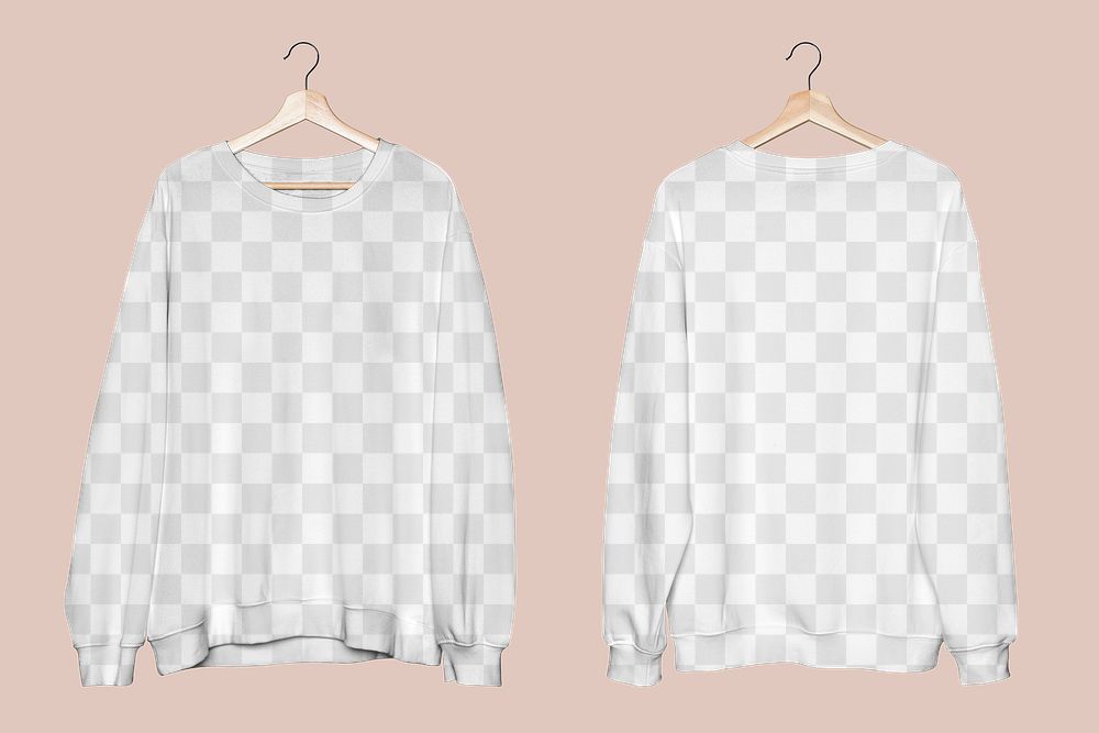 Png sweater transparent mockup unisex streetwear apparel