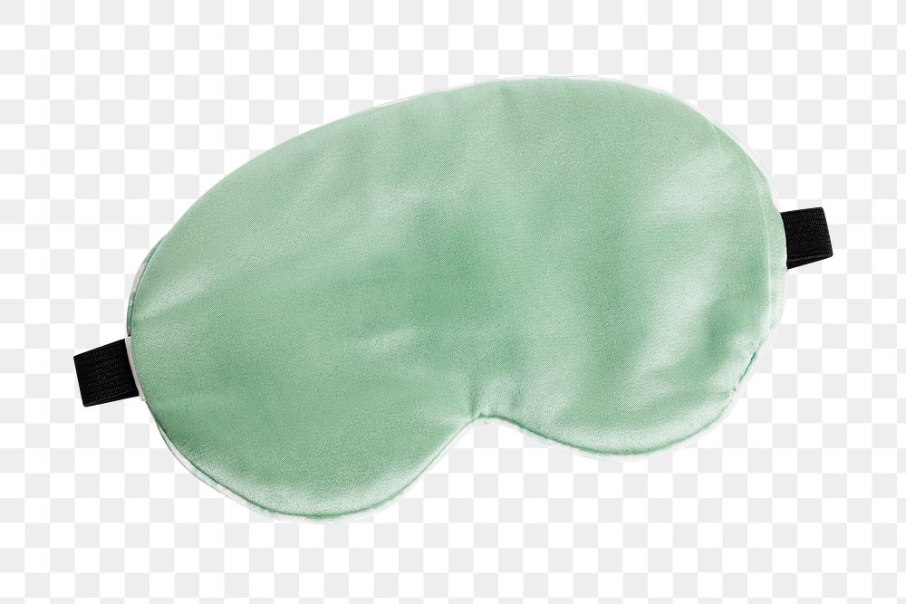 Png green sleep mask mockup