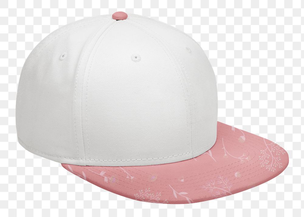 Png white and pink cap mockup headwear accessory
