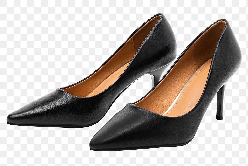Png black high heel mockup women&rsquo;s shoes fashion