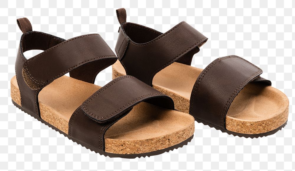 Png flip-flops brown mockup summer footwear fashion