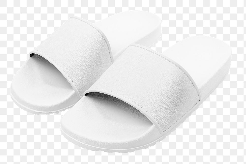 Png white sandals mockup summer footwear fashion