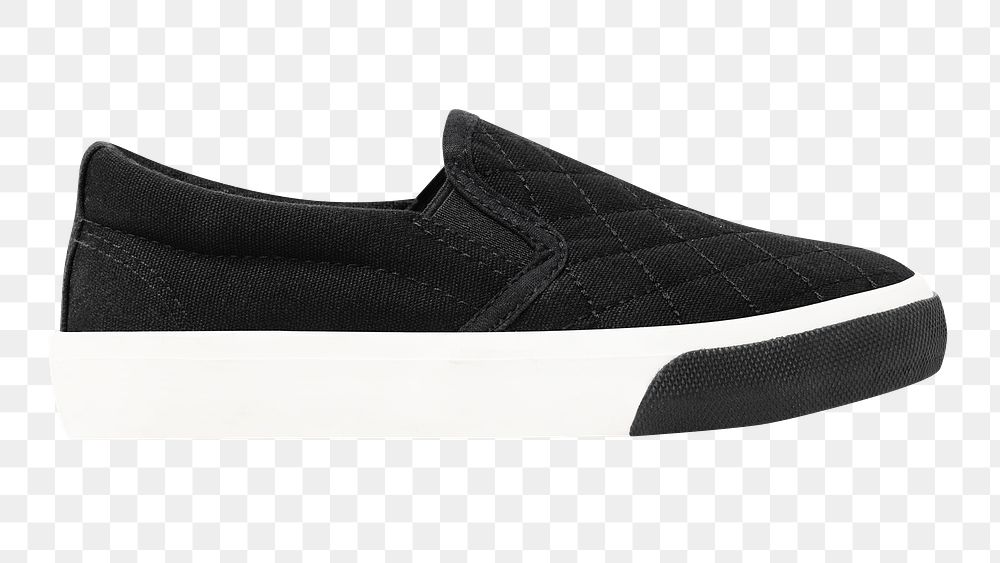 Png black slip-on mockup streetwear sneakers fashion