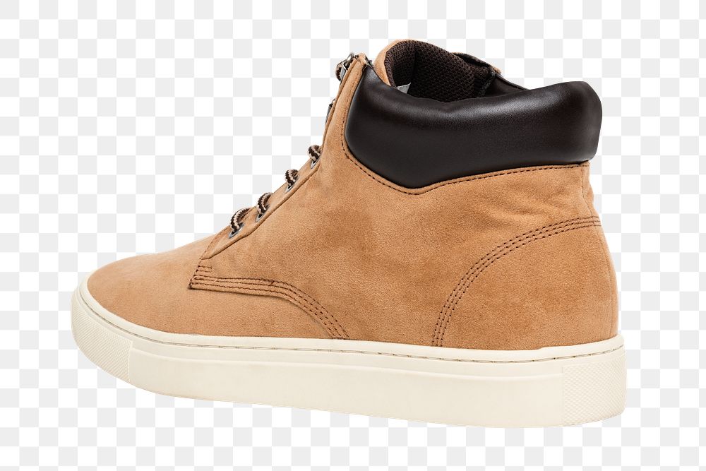 Png brown desert boots mockup unisex footwear fashion