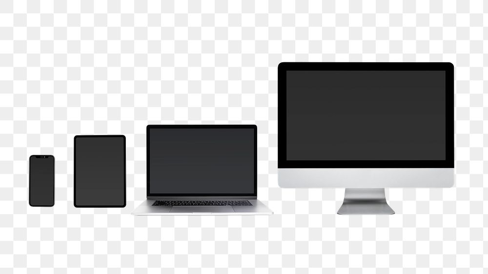 Digital devices png mockup technology and electronics