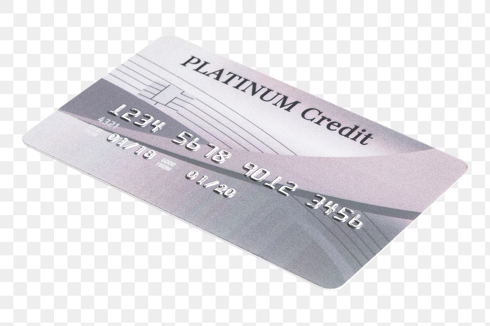 Platinum credit card mockup png money and banking