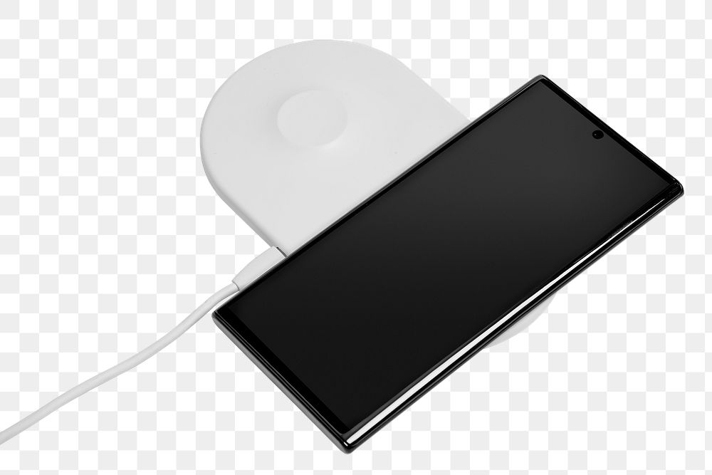 Wireless charger mockup png digital device