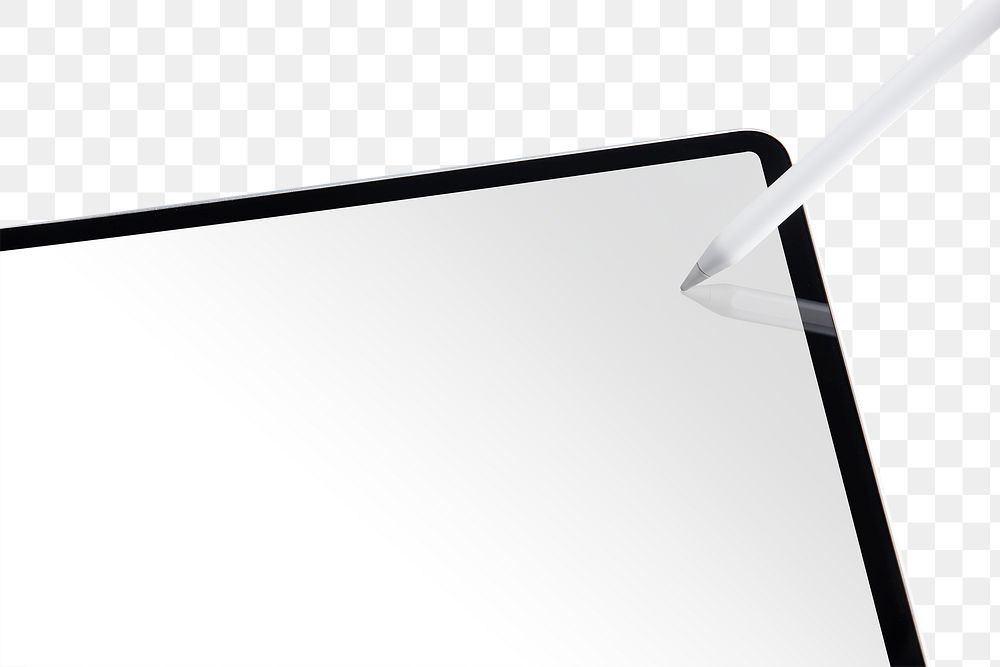 Digital tablet screen mockup png smart tech