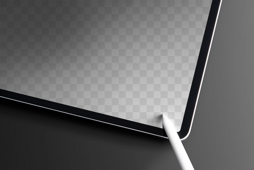 Digital tablet screen mockup png smart tech