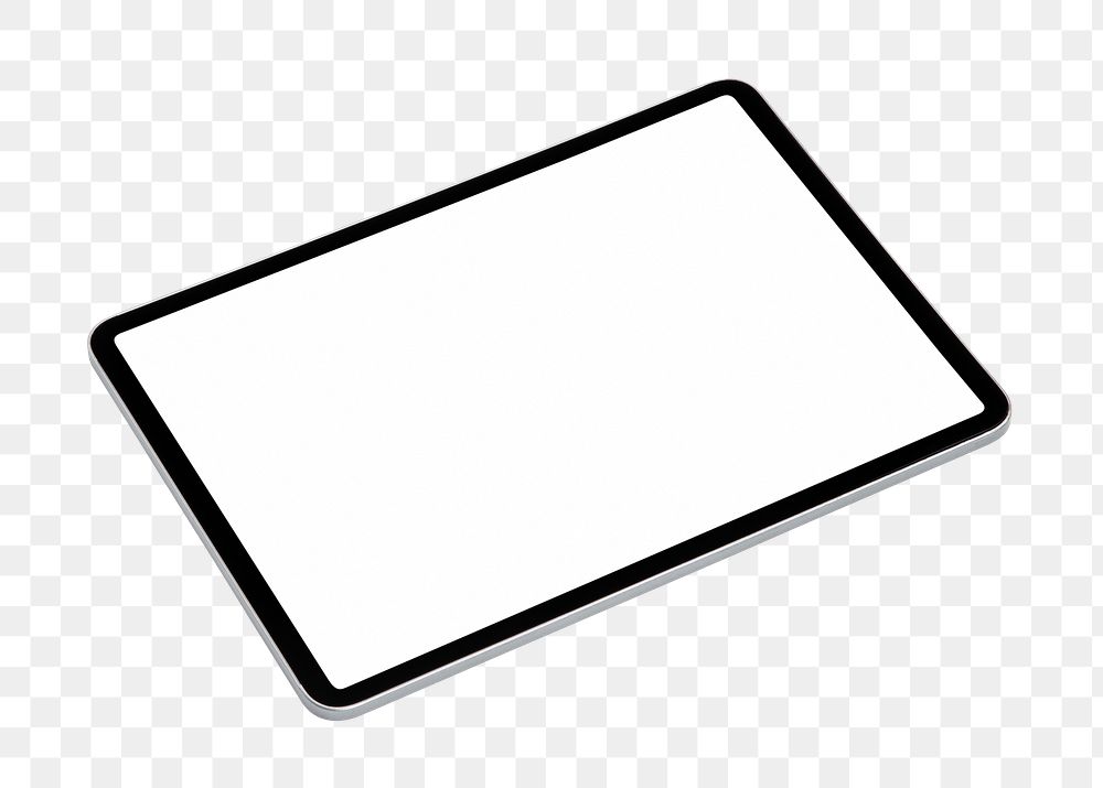 Digital tablet screen mockup png smart tech