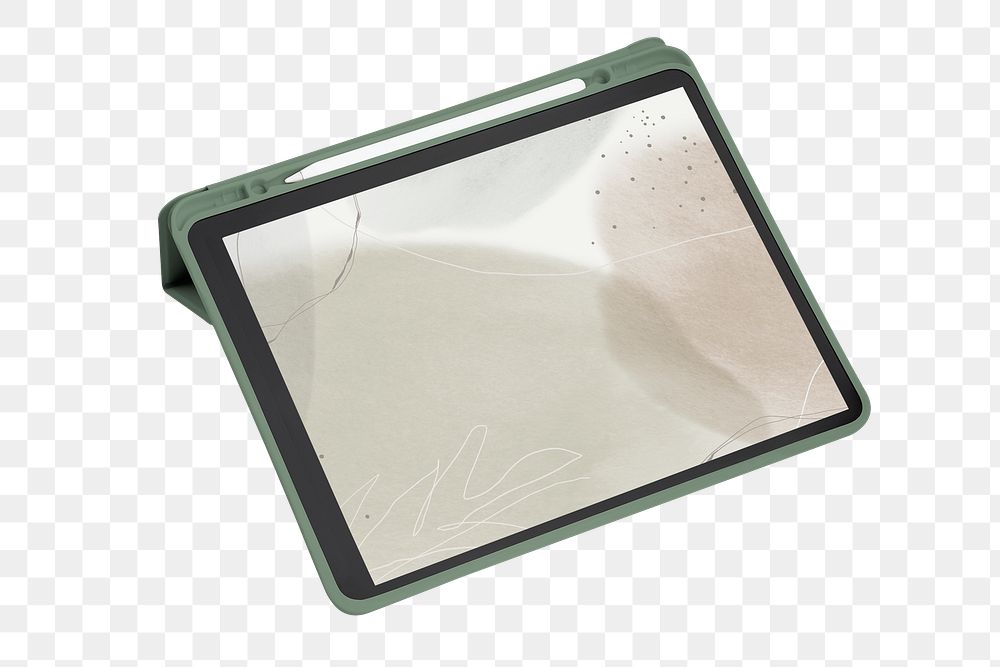 Digital tablet screen mockup png smart tech