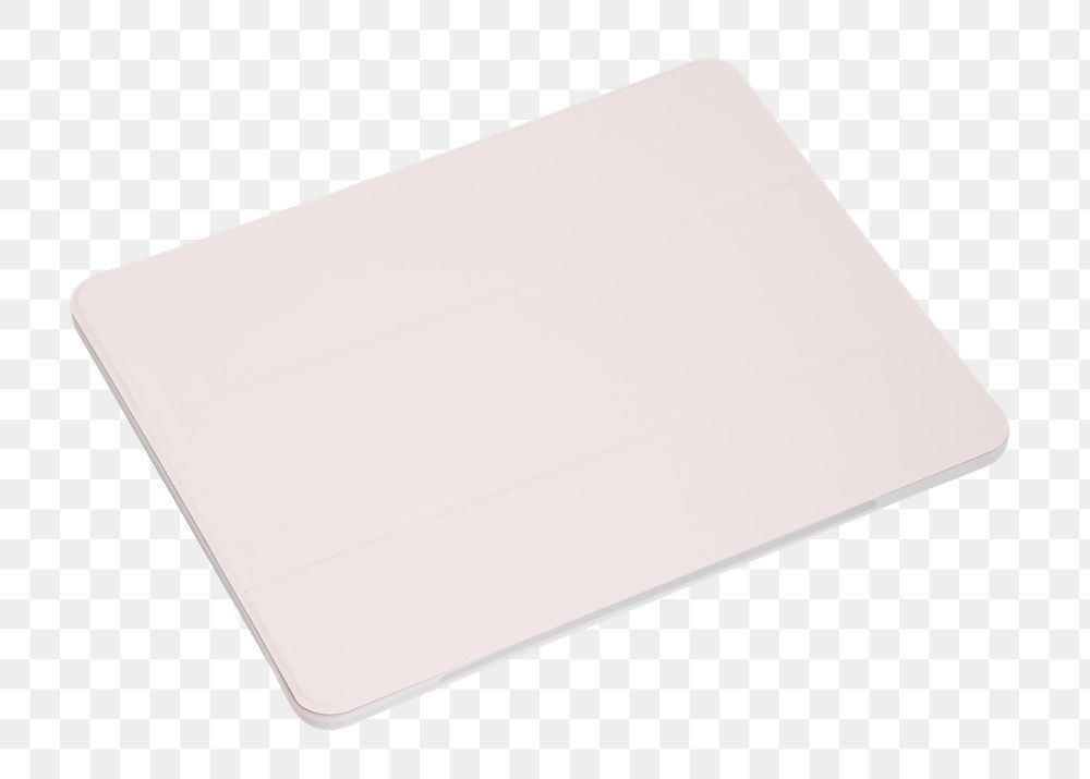 White digital tablet case mockup png