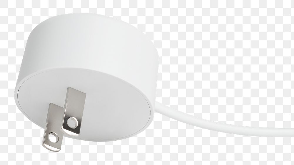 Png white two pin plug mockup home electronics