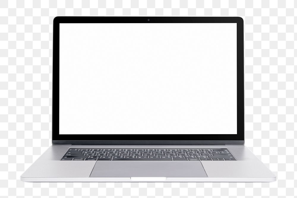 Laptop screen mockup png digital device