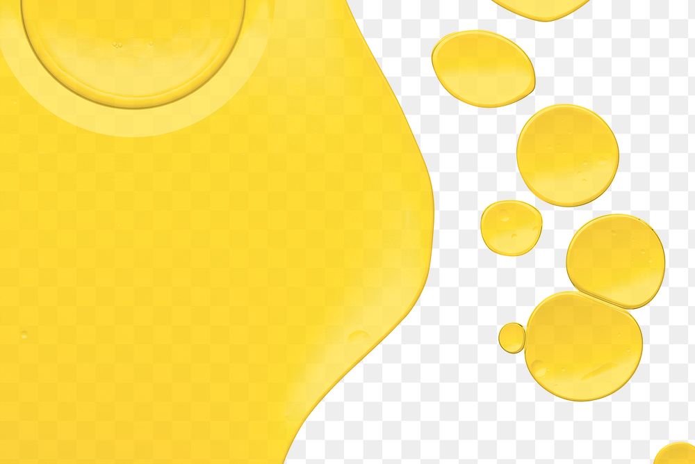 PNG background yellow oil liquid bubble transparent