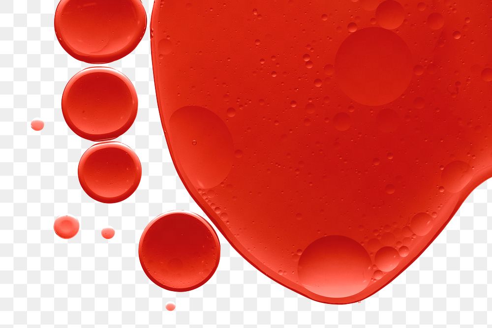PNG background red oil liquid bubble transparent