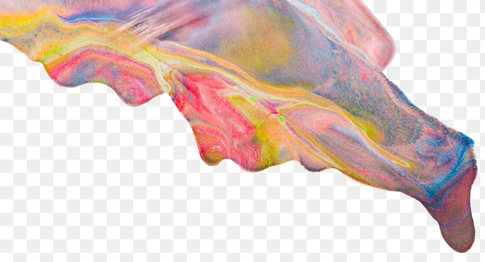 Marble swirl border png colorful DIY feminine experimental art