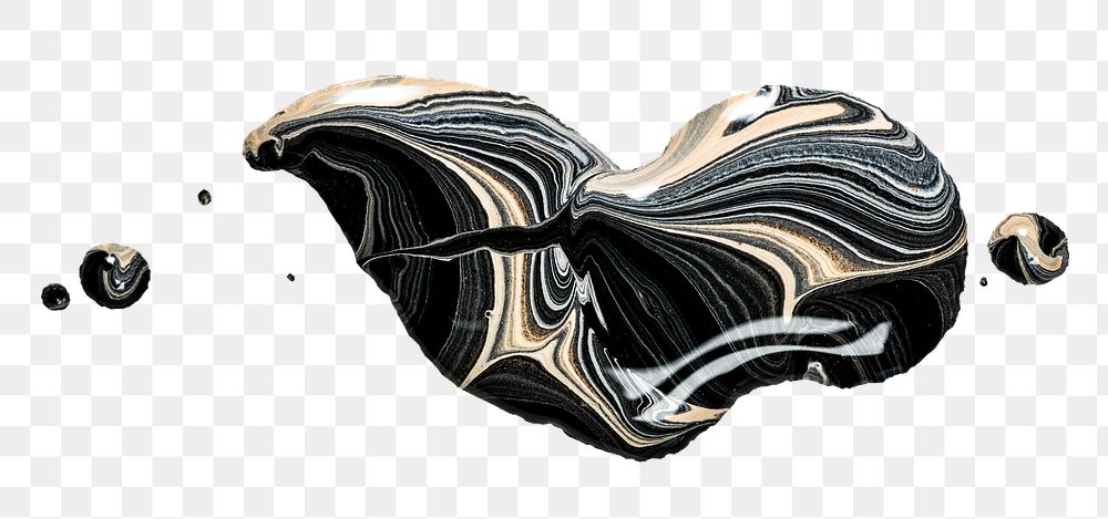 Marble swirl png aesthetic acrylic paint element experimental art