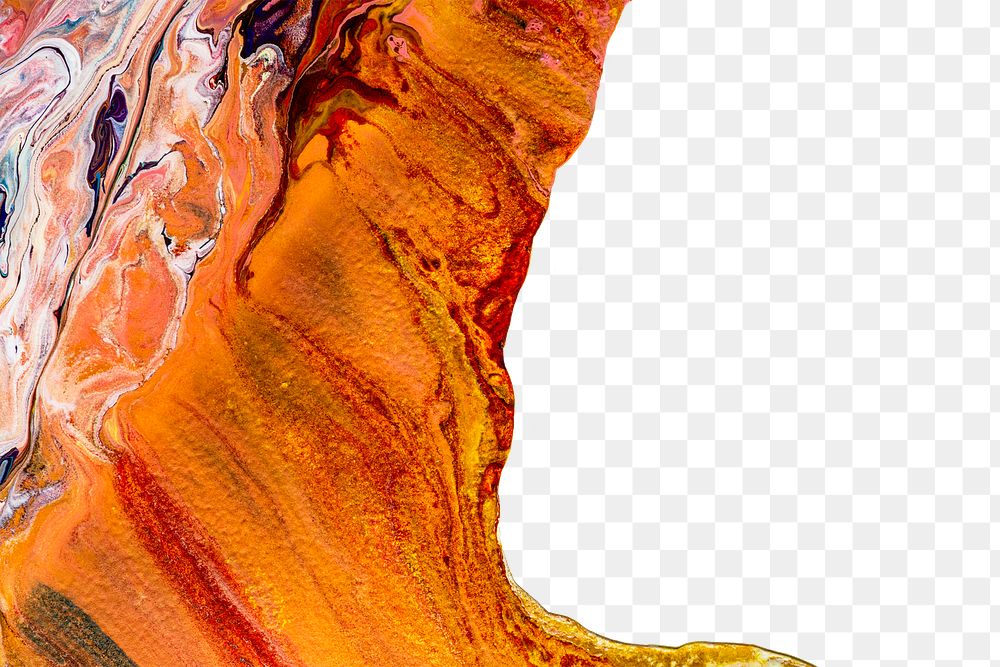 Fluid art png abstract colorful acrylic paint