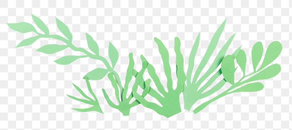 Green leaves png sticker DIY paper craft