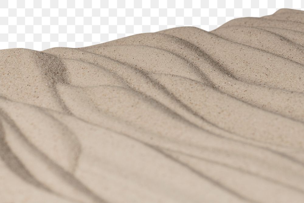 Beach sand png texture on transparent background