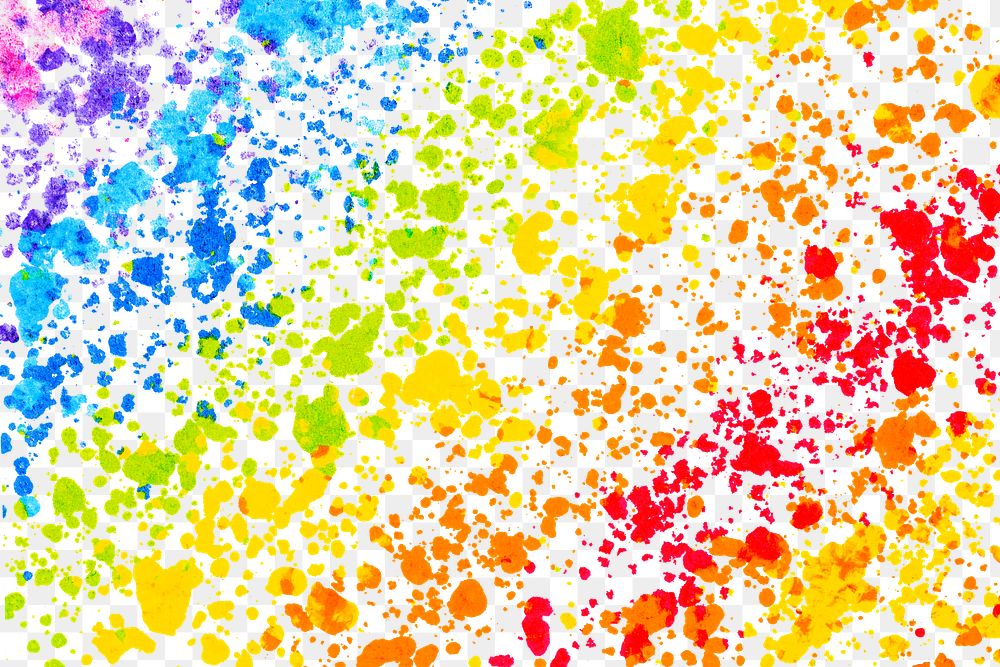 Rainbow png transparent background with wax melted crayon art