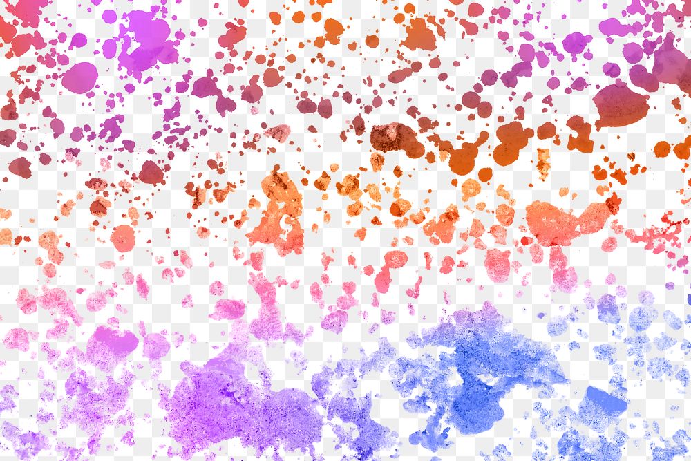 Colorful png transparent background with wax melted crayon art